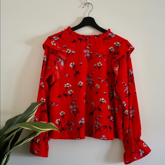 Red Floral Top - Picture 1 of 4